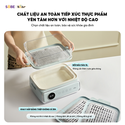 Nồi hấp Bear 4 tầng, 21.5L DZG-P20W7 - Có thể ăn lẩu, hấp