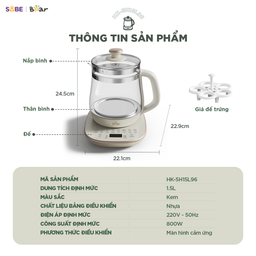 Máy pha trà Bear 1.5L HK-5H15L96