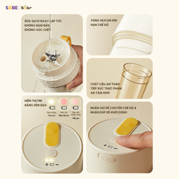Máy xay cầm tay Bear SB-MX04K - Yellow