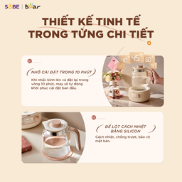 Máy đun nước hâm sữa Bear WW-4H12M - kem - Tiếng Việt