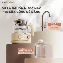 Máy đun nước hâm sữa Bear WW-4H12M - kem - Tiếng Việt