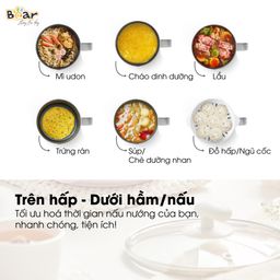 Nồi lẩu Bear 1.2l DRG-C12K1 - Grey
