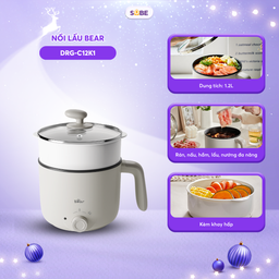 Nồi lẩu Bear 1.2l DRG-C12K1 - Grey