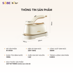 Bàn là hơi nước Bear IR-4H15H - Cream