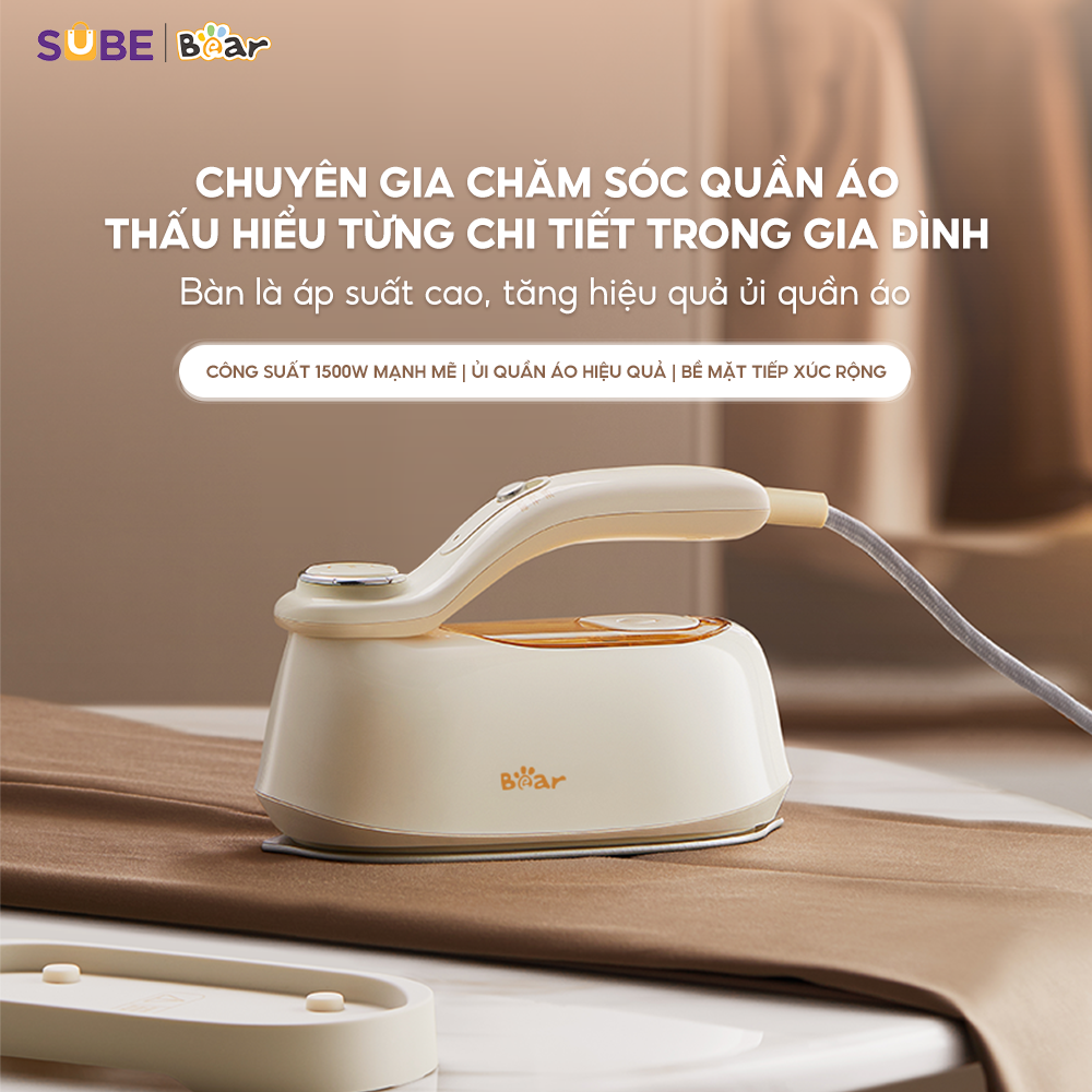 Bàn là hơi nước Bear IR-4H15H - Cream