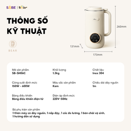 Máy làm sữa hạt Bear SB-SH06C