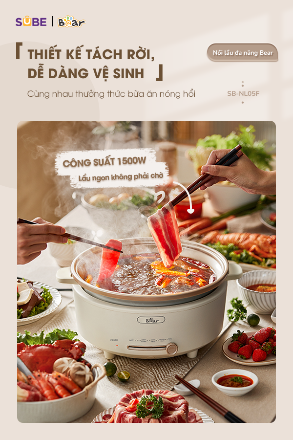 Nồi lẩu Bear SB-NL05F