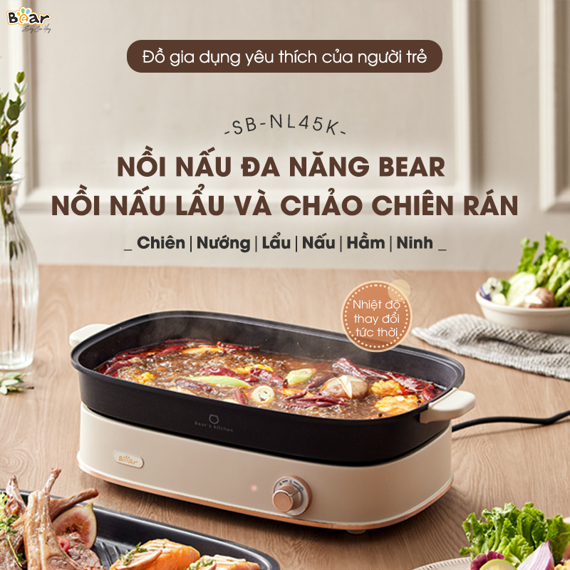Nồi Lẩu Đa Năng Bear 4,5L SB-NL45K
