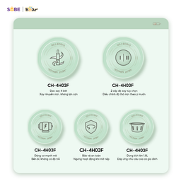 Máy xay thịt Bear 1.8L CH-4H03F