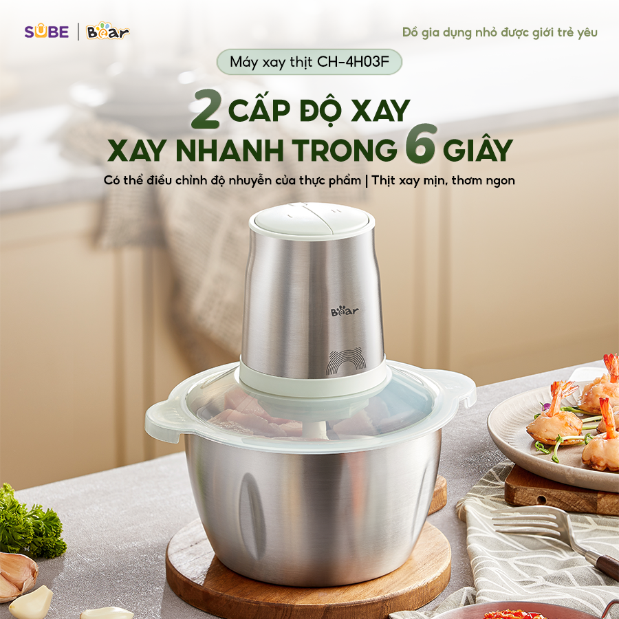 Máy xay thịt Bear 1.8L CH-4H03F