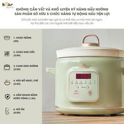 Nồi nấu chậm 2.0L Bear SB-NNC20