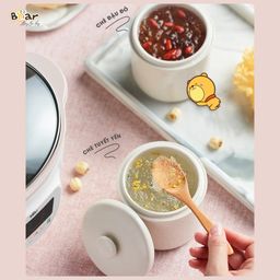 Nồi Nấu Chậm Bear 1,6L SUBE002 (2 màu Hồng - Kem)
