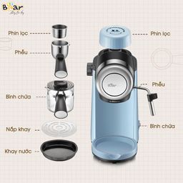 Máy Pha cà phê Bear Tự Động Pha Cafe, Pha Espresso Phong Cách Ý CF-B02V1