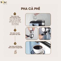 Máy Pha cà phê Bear Tự Động Pha Cafe, Pha Espresso Phong Cách Ý CF-B02V1