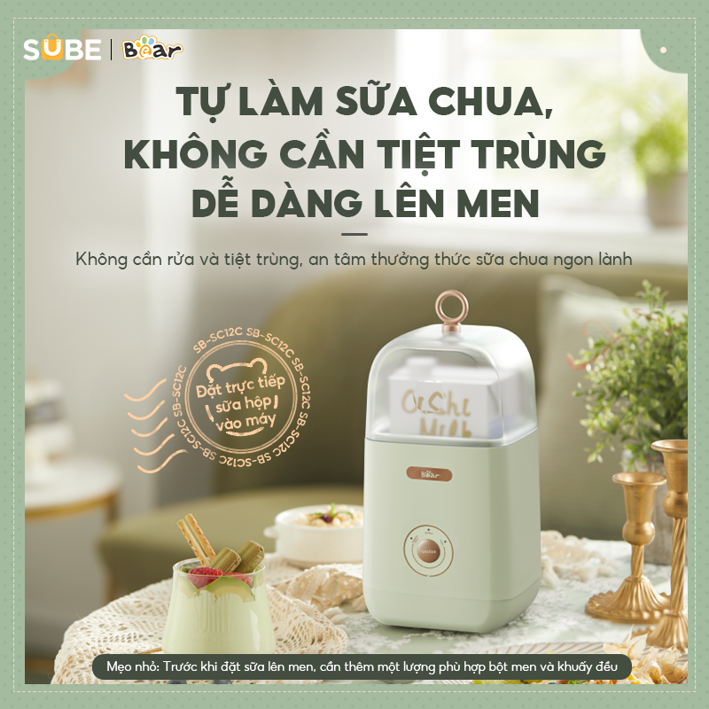 Máy làm sữa chua Bear SB-SC12C - Green