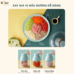 Máy xay ăn dặm 0.6L Bear GR-B06V1 - Blue