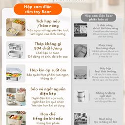 Hộp cơm 1.2L Bear LB-4H12C