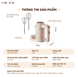 Máy đánh trứng cầm tay Bear HM-5H01J29