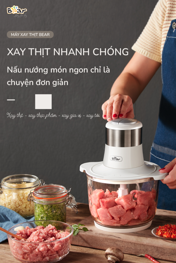 Máy xay thịt 2L Bear SB-MA02L