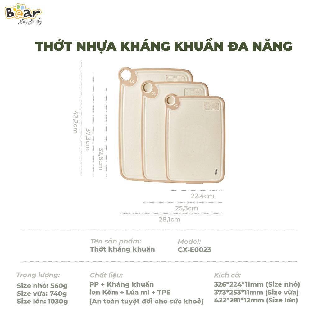 Thớt Bear CX-E0023
