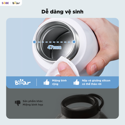 Bình đun và hâm nước pha sữa di động mini 0.5L Bear BKL-055EJ