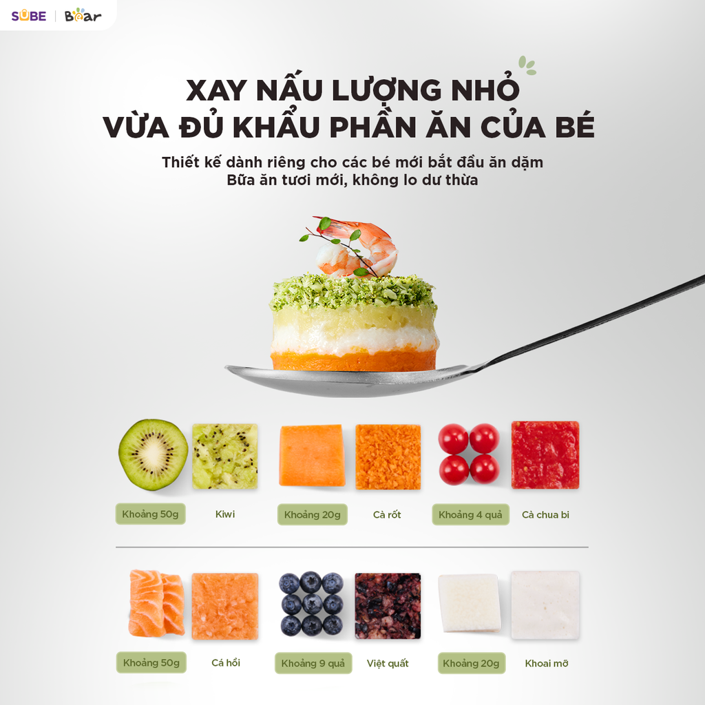 Máy xay nấu thức ăn 0.35L Bear BFM-045KN - Ảnh 8