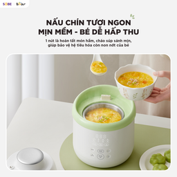 Máy Xay Nấu Thức Ăn Cho Bé Bear 0.35L Lưỡi Dao 3 Tầng 6 Lưỡi BFM-045KN