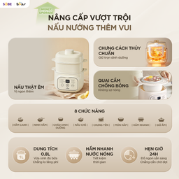 Nồi nấu chậm 0.8L Bear EST-085DH