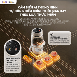 Máy xay ăn dặm thông minh 0.3L Bear BFM-025JM