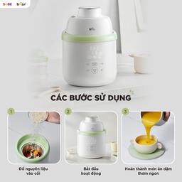 Máy xay nấu thức ăn 0.35L Bear BFM-045KN