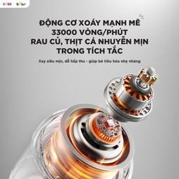 Máy xay nấu thức ăn 0.35L Bear BFM-045KN