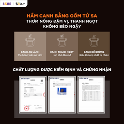 Nồi nấu chậm, nồi kho hầm thế hệ mới 3L Bear ESP-305LP