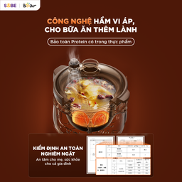 Nồi nấu chậm, nồi kho hầm thế hệ mới 3L Bear ESP-305LP