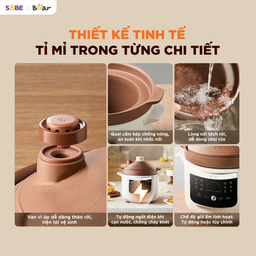 Nồi nấu chậm, nồi kho hầm thế hệ mới 3L Bear ESP-305LP