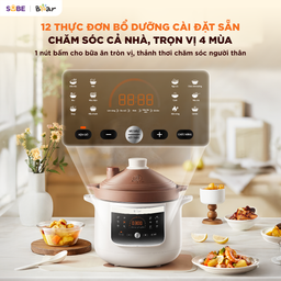 Nồi nấu chậm, nồi kho hầm thế hệ mới 3L Bear ESP-305LP