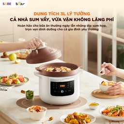 Nồi nấu chậm, nồi kho hầm thế hệ mới 3L Bear ESP-305LP