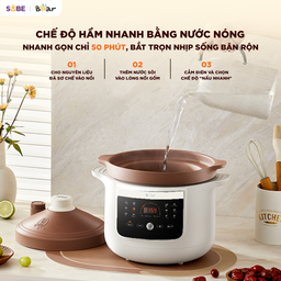 Nồi nấu chậm, nồi kho hầm thế hệ mới 3L Bear ESP-305LP