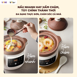 Nồi nấu chậm, nồi kho hầm thế hệ mới 3L Bear ESP-305LP