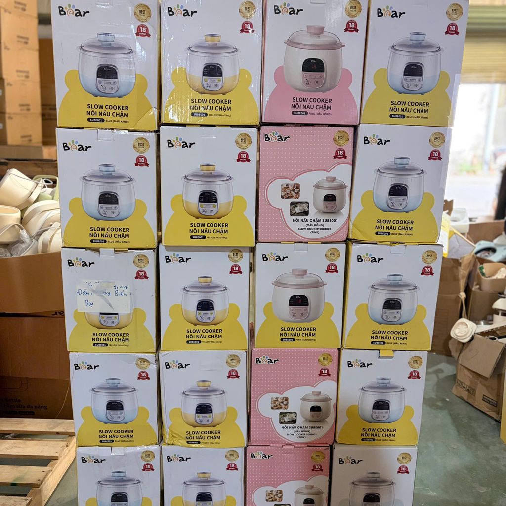 Nồi nấu chậm Bear 0.8L SUBE001 (gửi màu ngẫu nhiên)