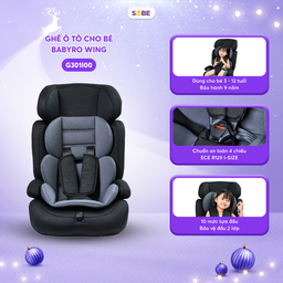 Ghế ô tô cho bé BABYRO WING (G301I00) - dành cho bé từ 3 đến 12 tuổi, bảo hành…