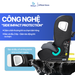 (TẶNG VẮT CAM) Ghế ô tô cho bé BABYRO I-WING (G308A) cho bé 3 tuổi -12 tuổi, B…