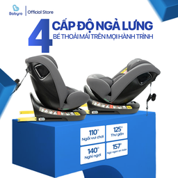(TẶNG MÁY XAY MX20A) Ghế ô tô cho bé BABYRO I-SPINSAFE (G412I0T) xoay 360 độ c…