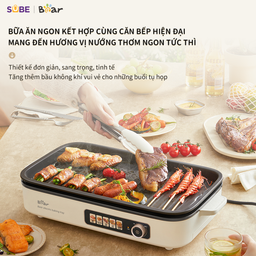 Bếp Nướng Điện Không Khói Bear GR-4H15C Đa Năng Chiên Xào Khay Nướng Hệ Thống…