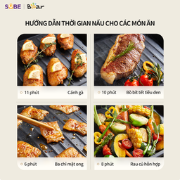 Bếp Nướng Điện Không Khói Bear GR-4H15C Đa Năng Chiên Xào Khay Nướng Hệ Thống…
