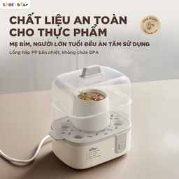 Nồi Hấp Điện 3L 2 Tầng Bear ECK-125NR Hấp Bánh Bao Hấp Trứng Hấp Đồ Ăn Dặm Nồi…