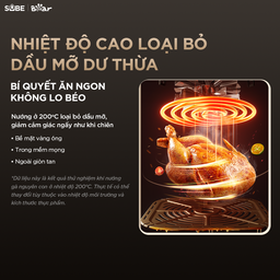 Nồi Chiên Không Dầu BEAR 5L AF-5H15I52 Công Suất Lớn Chiên Nướng Ngon