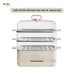 Nồi hấp điện Bear 12L SB-NH12L 3 tầng đa năng, 6 chế độ hấp kháng khuẩn 99,99%…