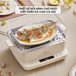 Nồi hấp điện Bear 12L SB-NH12L 3 tầng đa năng, 6 chế độ hấp kháng khuẩn 99,99%…