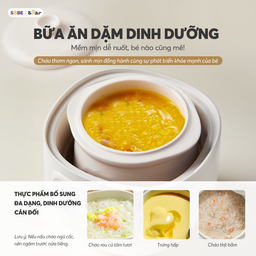 Nồi nấu chậm đa năng Bear dung tích 0,8l DDZ-A08T8, nấu cháo, chưng yến, hầm r…