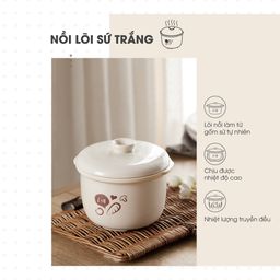 Nồi nấu chậm Bear 0.8L SUBE001 (3 màu xanh - hồng - vàng) nấu cháo, chưng yến,…